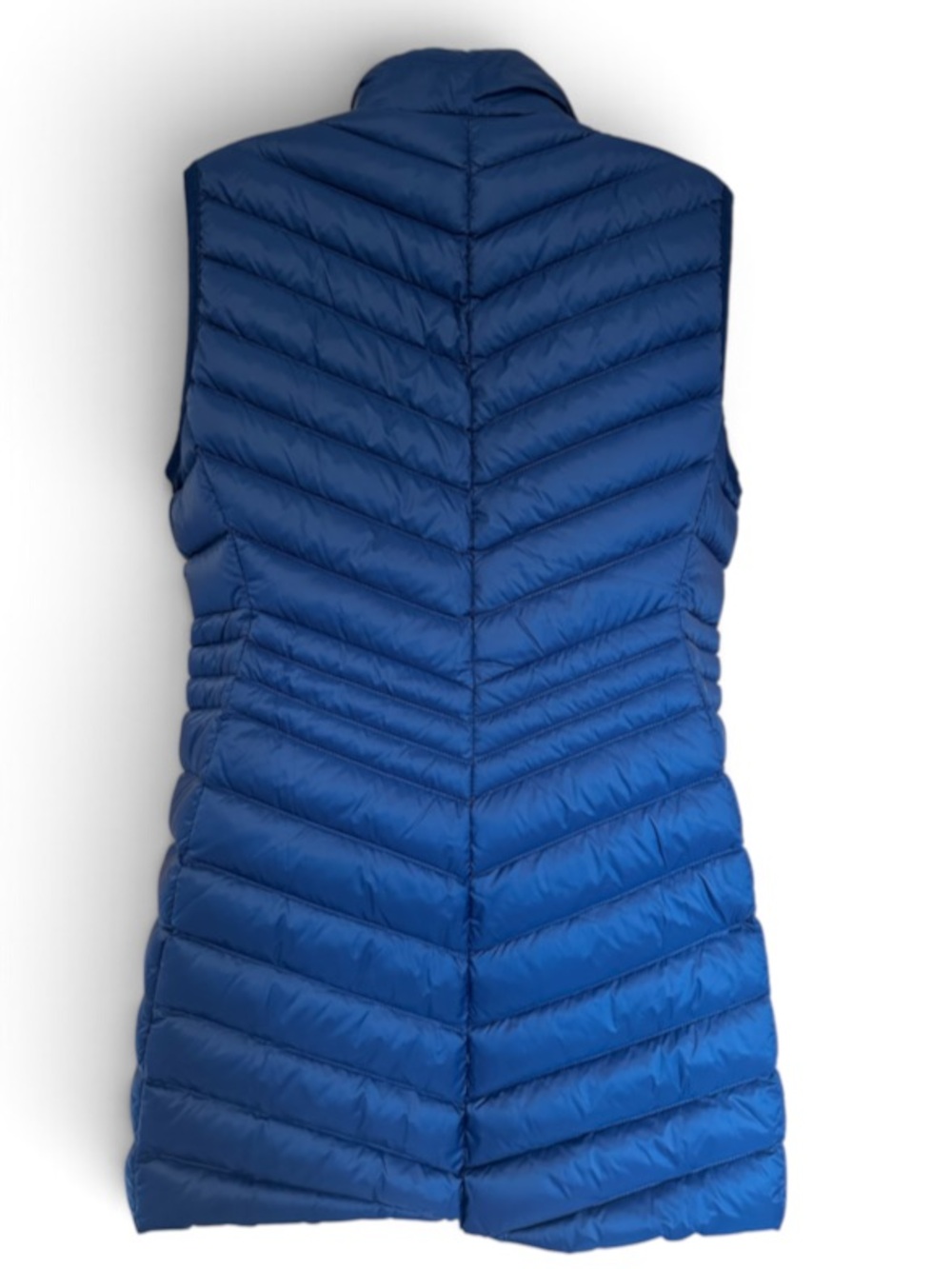 Lands' End Down Quilted Down Long Puffer Vest Navy Blue Small - Picture 4 of 9